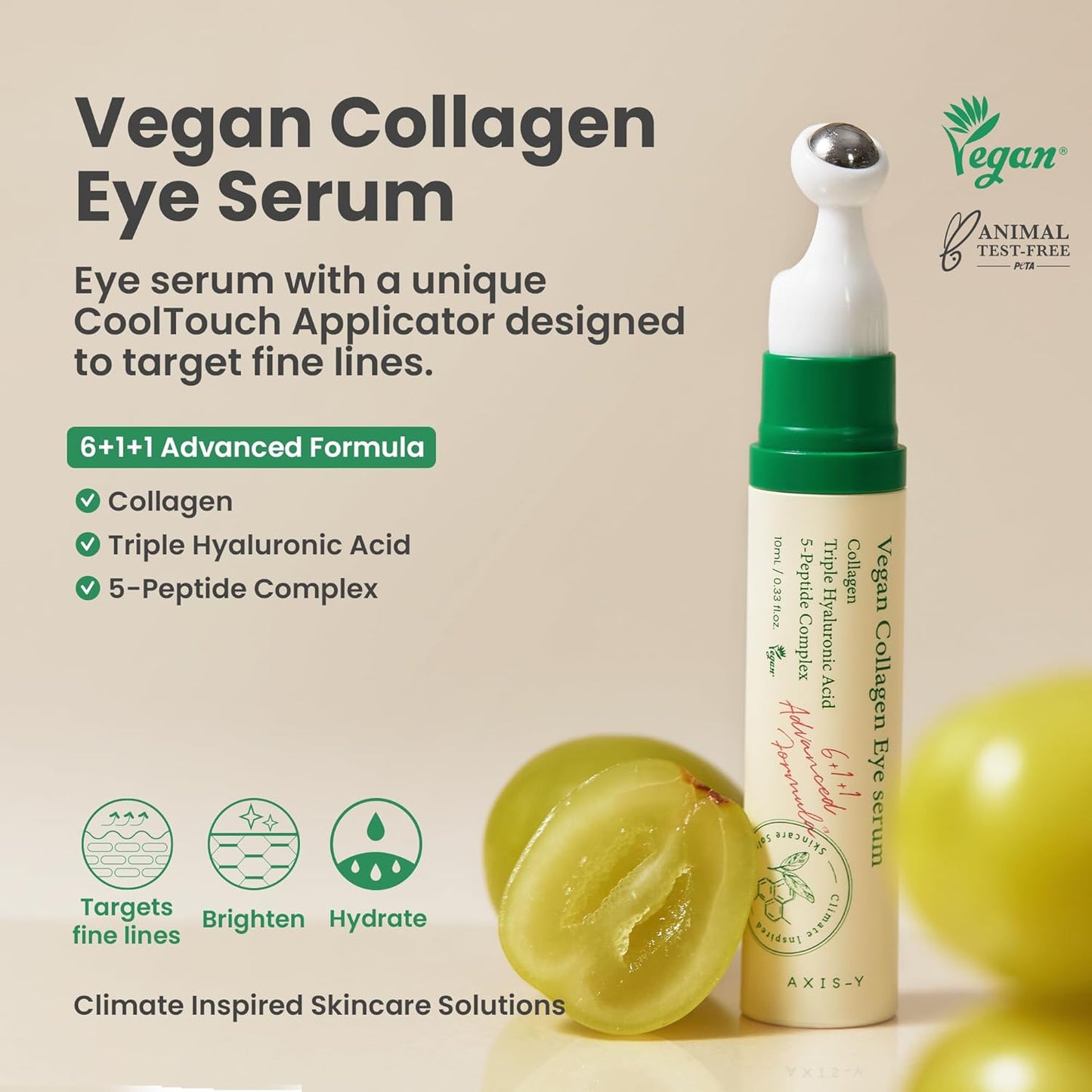 AXIS-Y Vegan Collagen Eye Serum 10ml / 0.33fl. oz | Eye Treatment | Korean Skincare