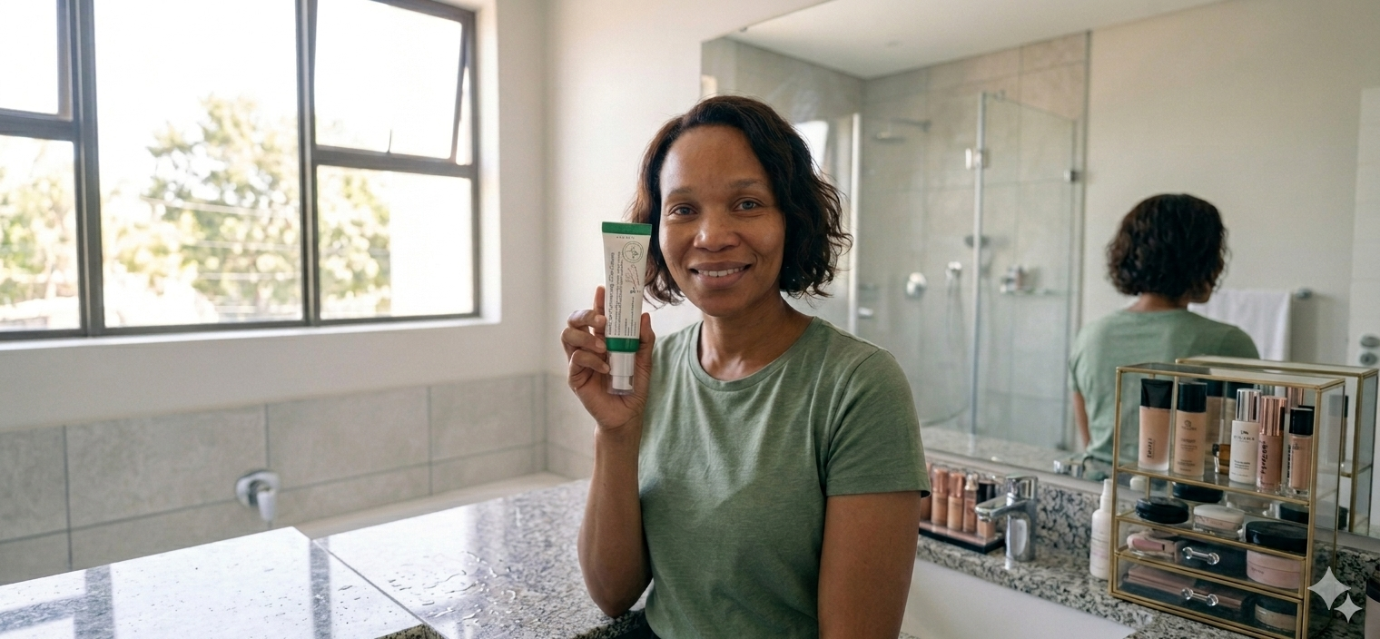 Woman holding AXIS-Y serum